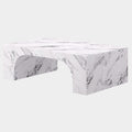 Atticus Contract Grade Rectangular Coffee Table in Bulgari White