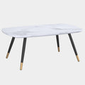 Emery Rectangular Coffee Table in White and Black