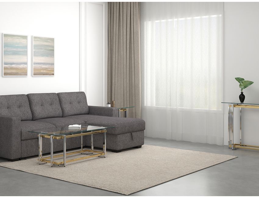 Florina Coffee Table in Silver and Gold