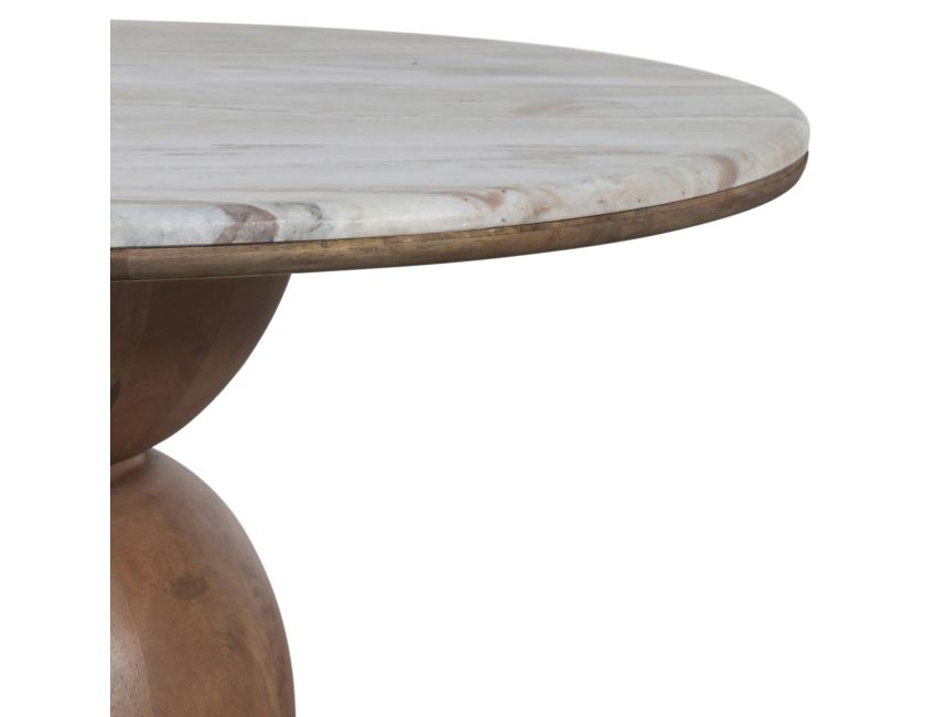 Martina Round Coffee Table - Walnut