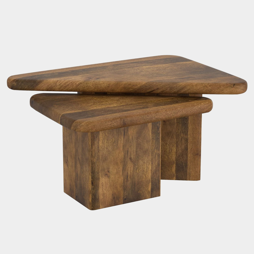 Draco 2pc Coffee Table Set in Walnut