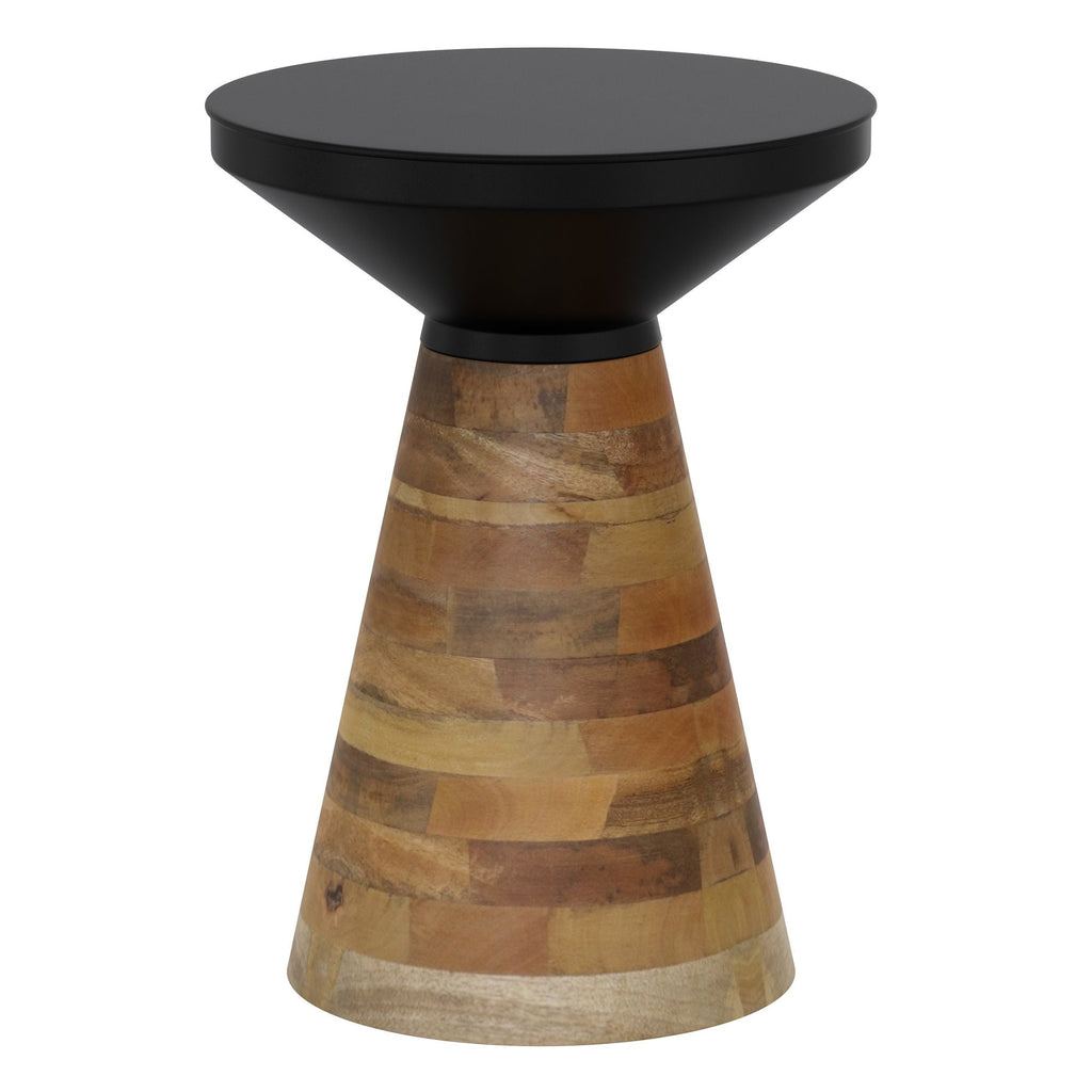Boden 2pc Coffee Table Set in Black with Walnut