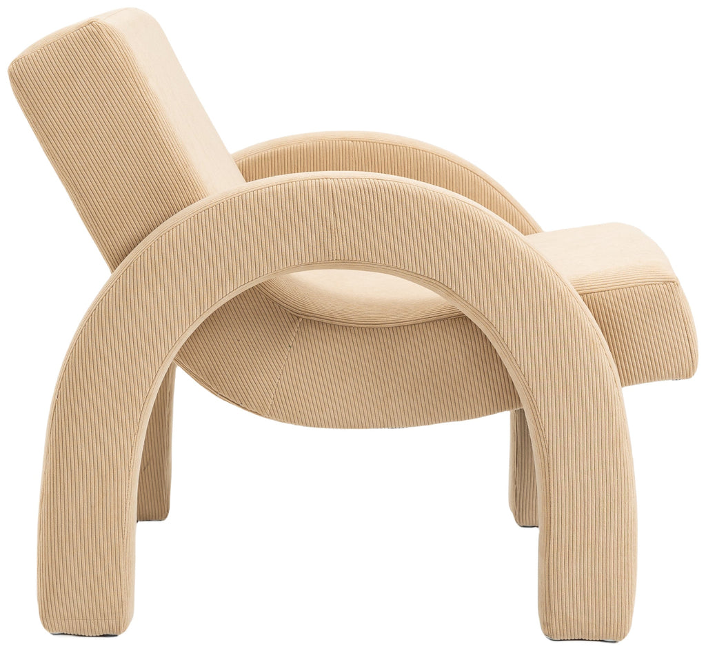 Corduroy Fabric Upholstered Accent Chair