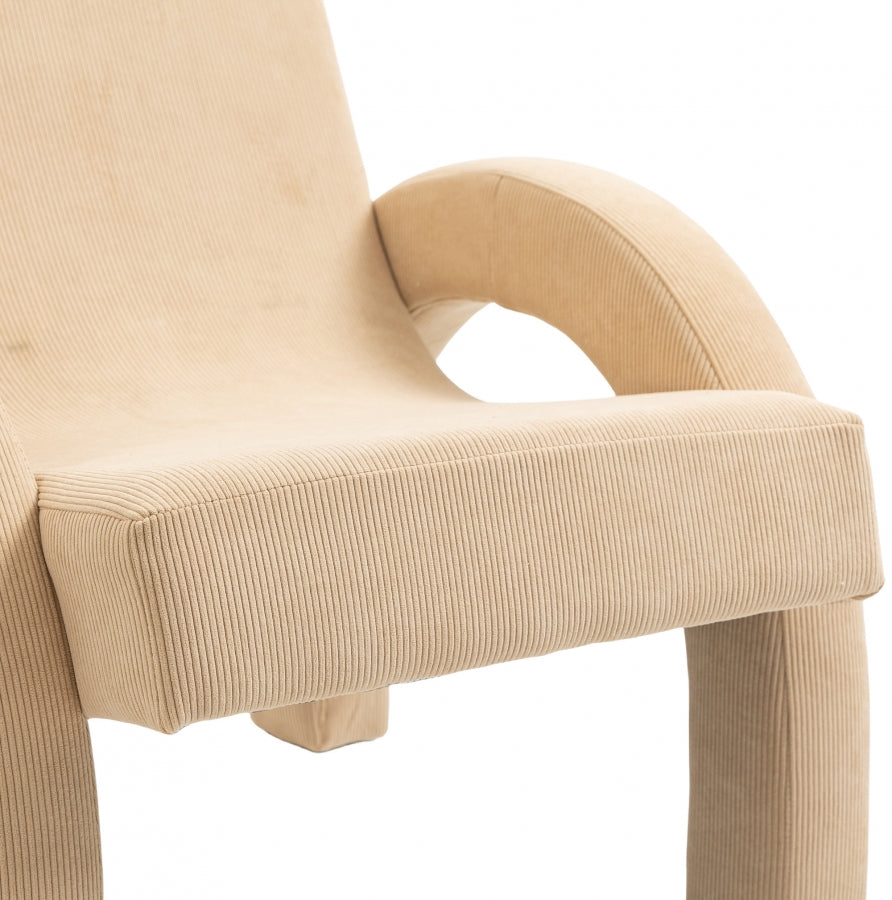 Corduroy Fabric Upholstered Accent Chair