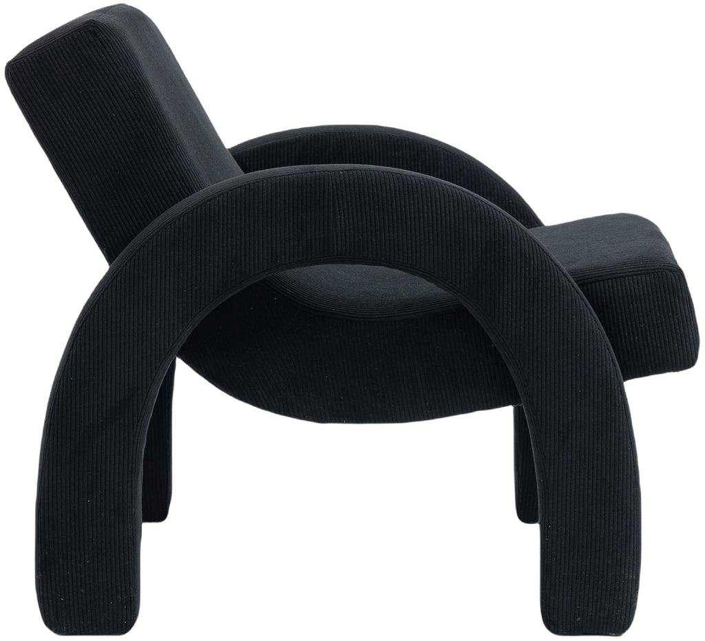 Corduroy Fabric Upholstered Accent Chair