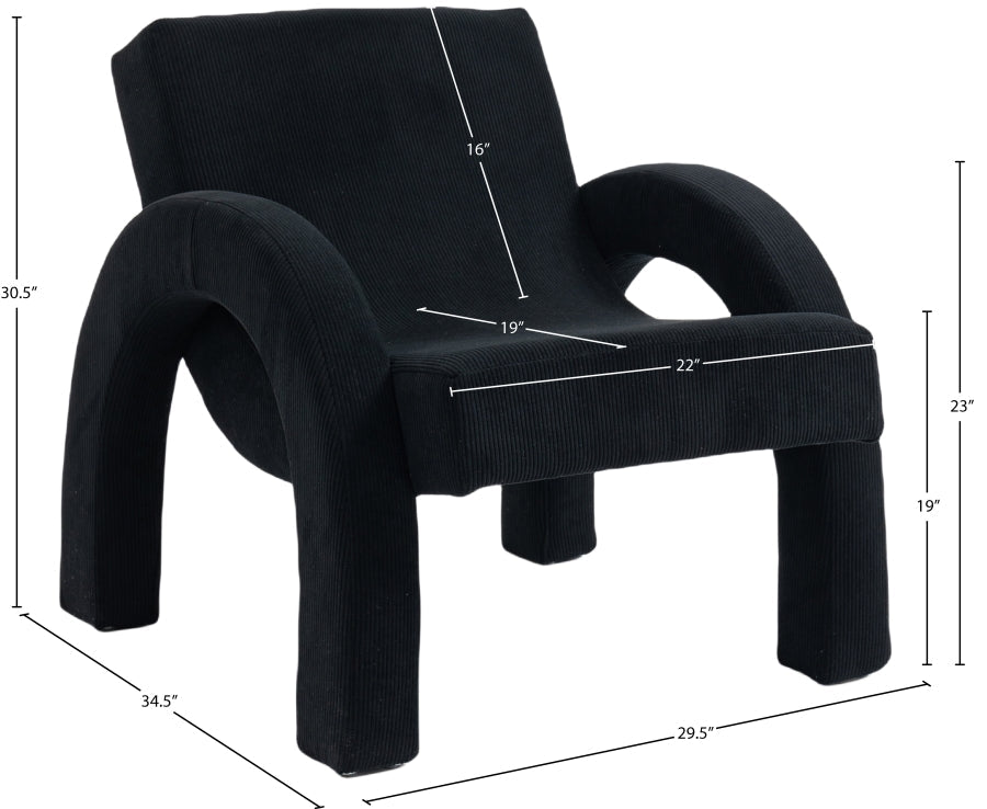 Corduroy Fabric Upholstered Accent Chair