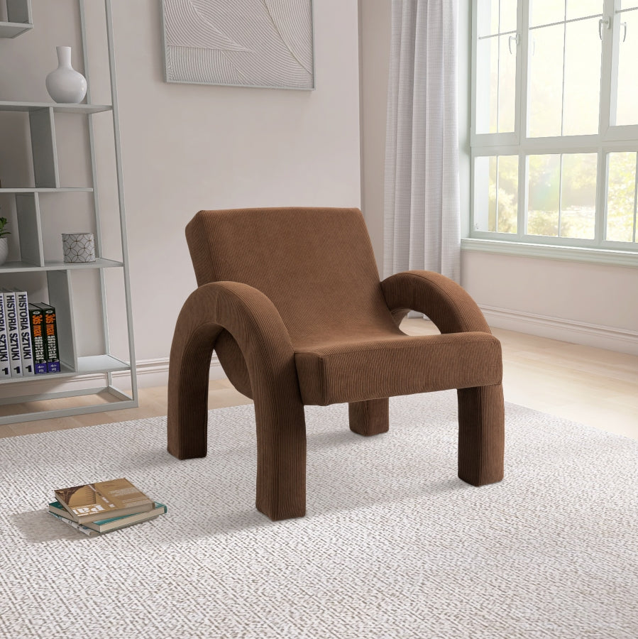Corduroy Fabric Upholstered Accent Chair
