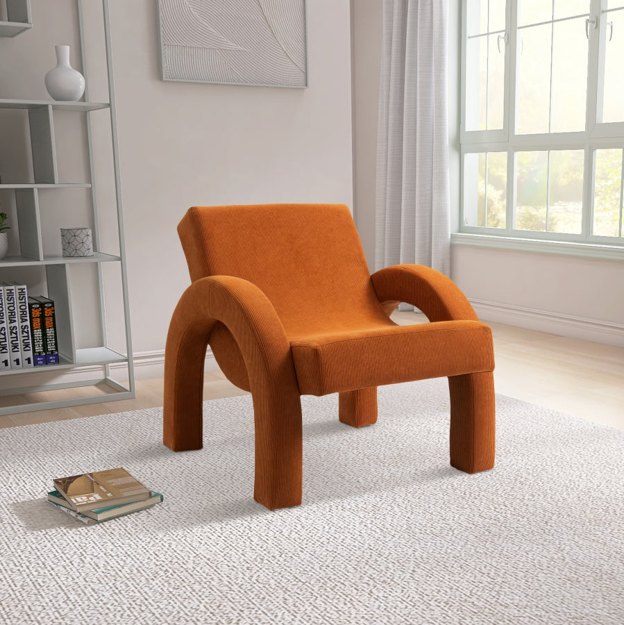 Corduroy Fabric Upholstered Accent Chair