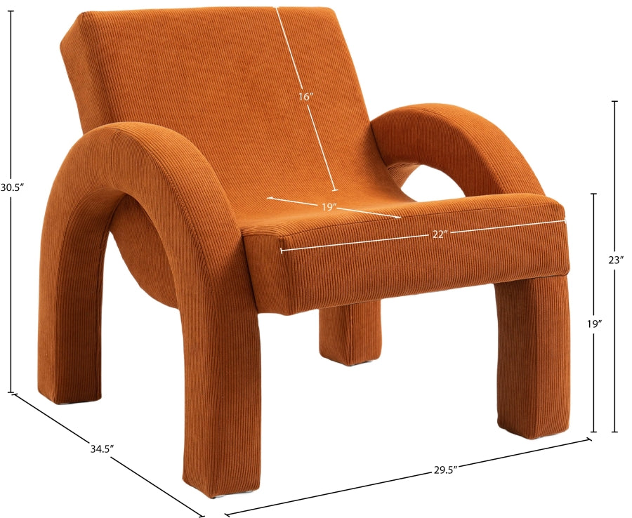 Corduroy Fabric Upholstered Accent Chair