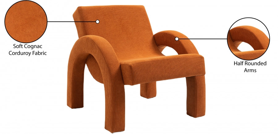 Corduroy Fabric Upholstered Accent Chair