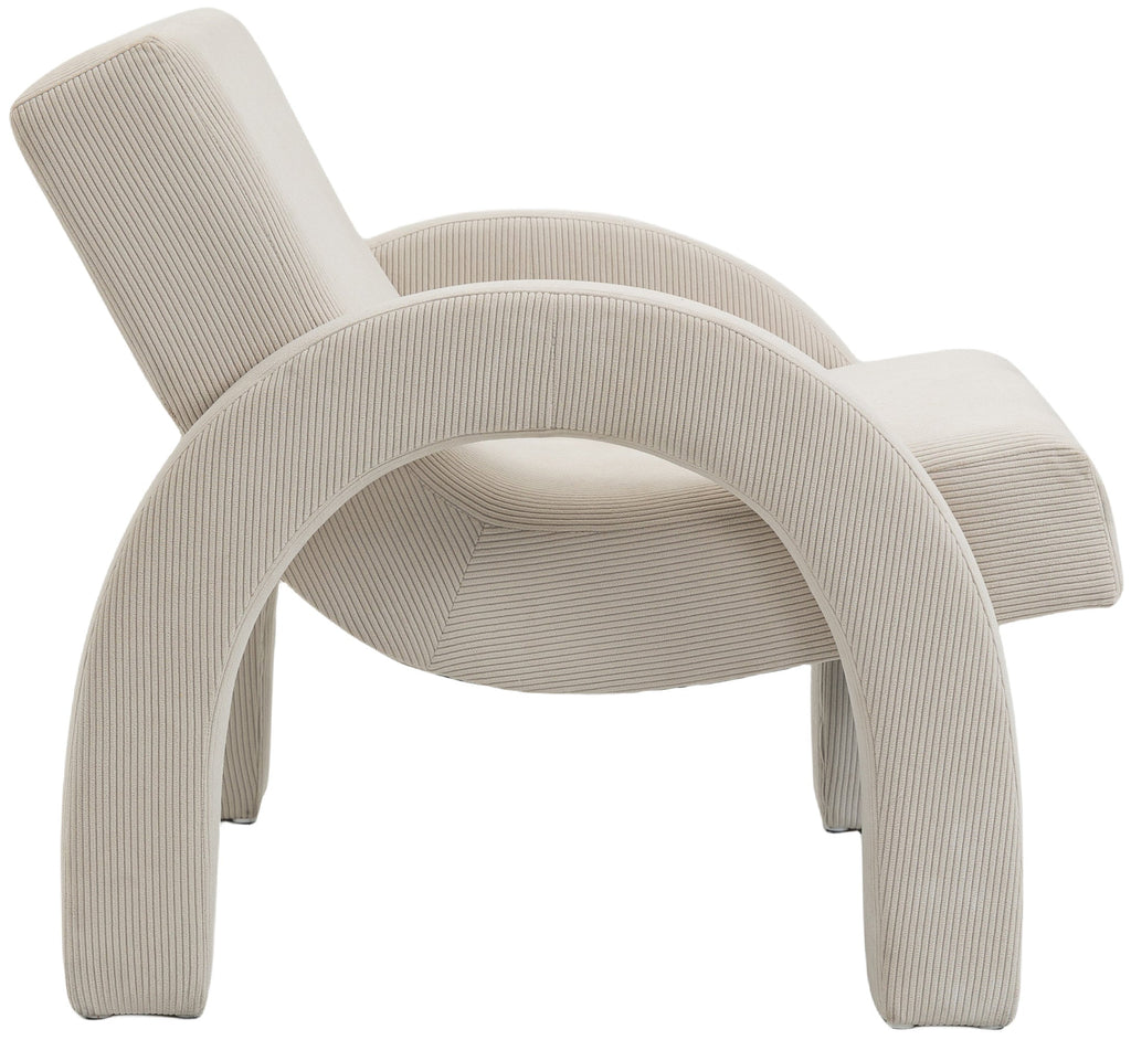 Corduroy Fabric Upholstered Accent Chair