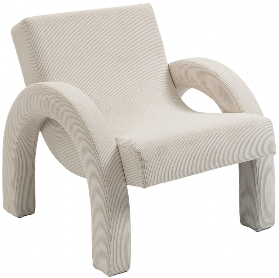 Corduroy Fabric Upholstered Accent Chair