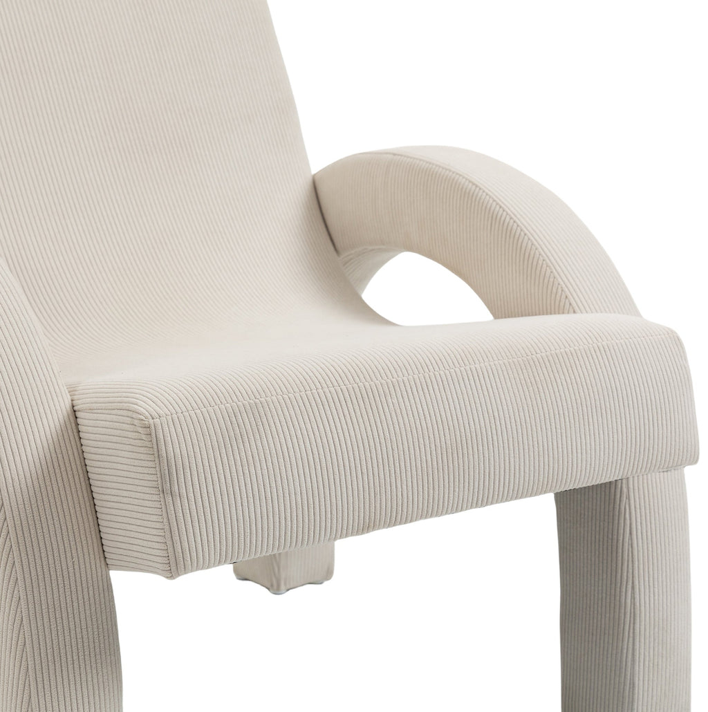 Corduroy Fabric Upholstered Accent Chair