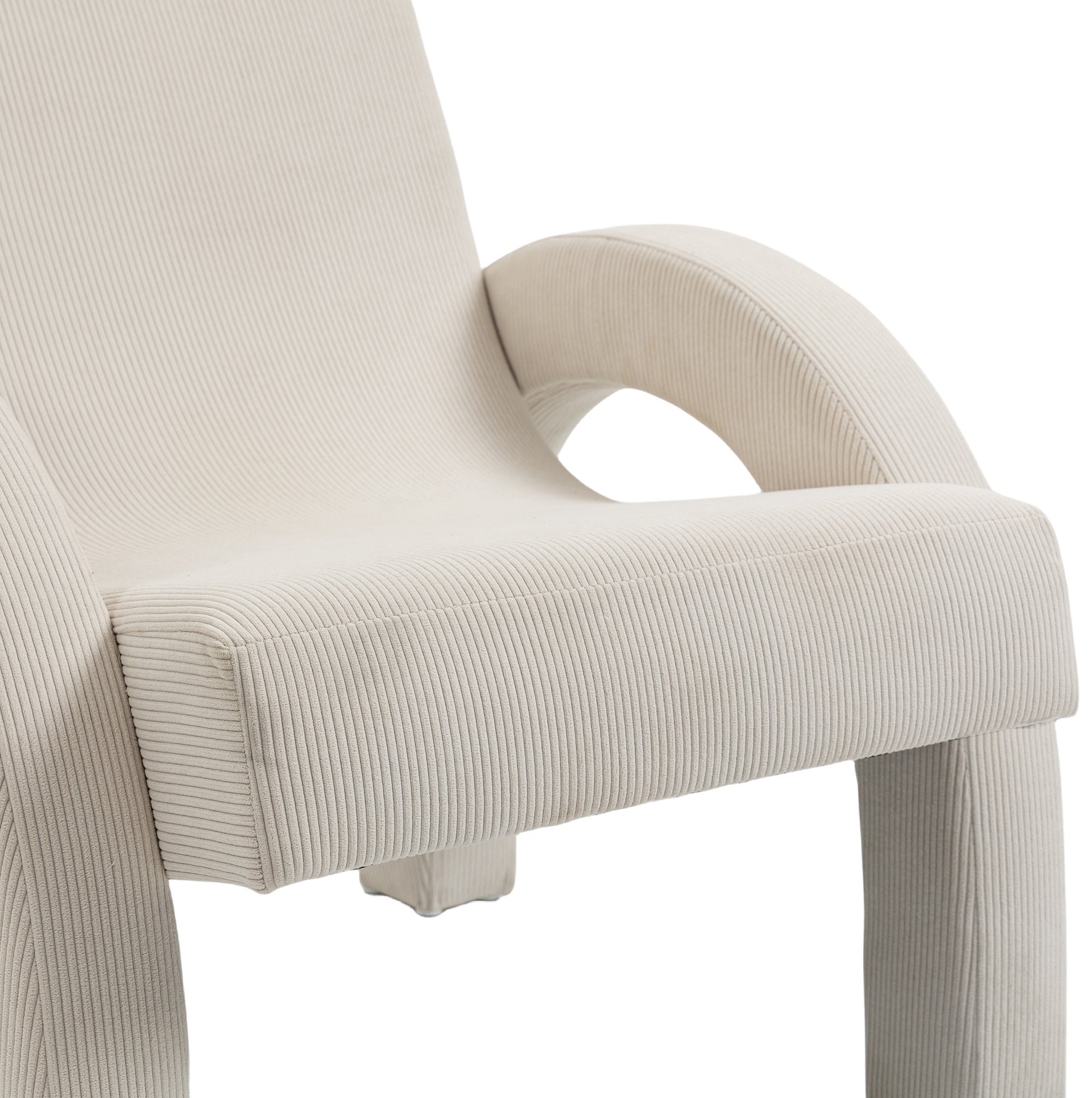 Corduroy Fabric Upholstered Accent Chair
