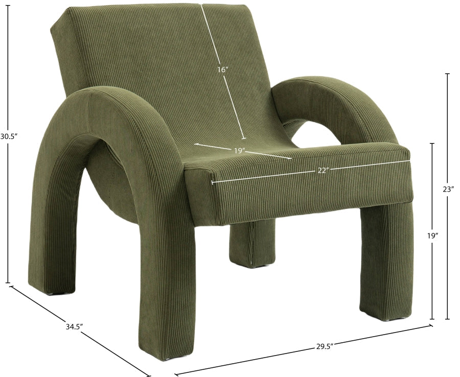 Corduroy Fabric Upholstered Accent Chair