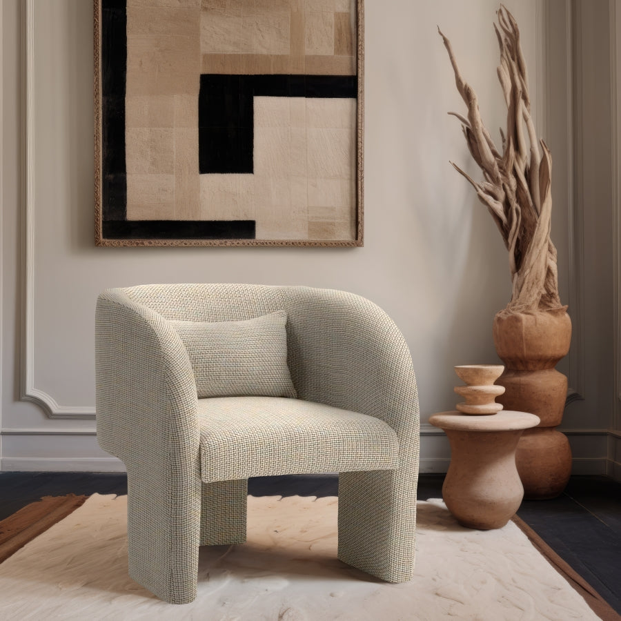 Sawyer Weaved Fabric Upholstered Accent Chair