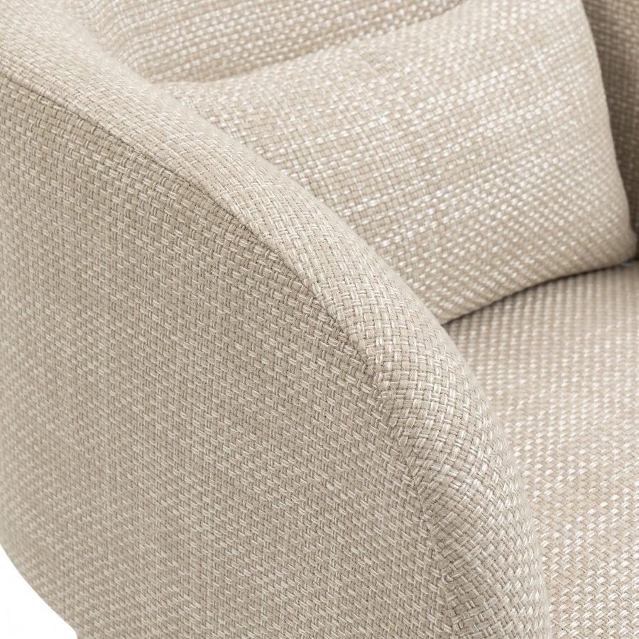 Sawyer Weaved Fabric Upholstered Accent Chair