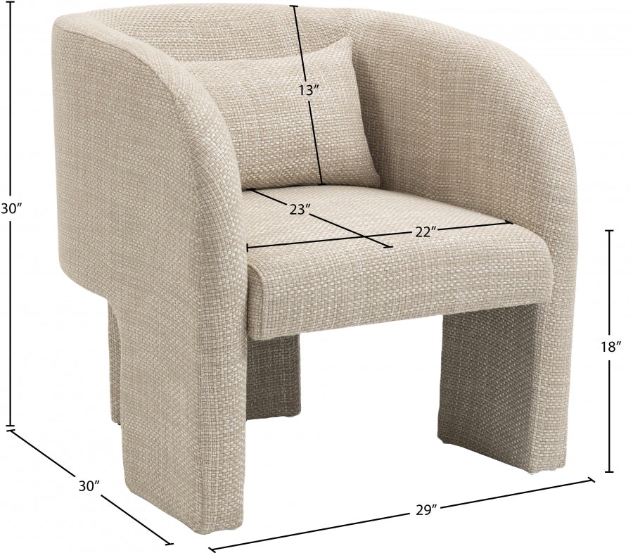 Sawyer Weaved Fabric Upholstered Accent Chair