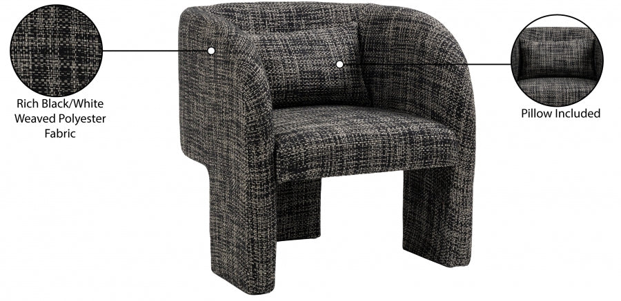 Sawyer Weaved Fabric Upholstered Accent Chair