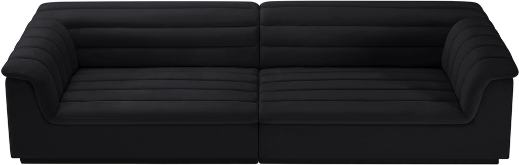 Cascade Velvet Fabric Sofa