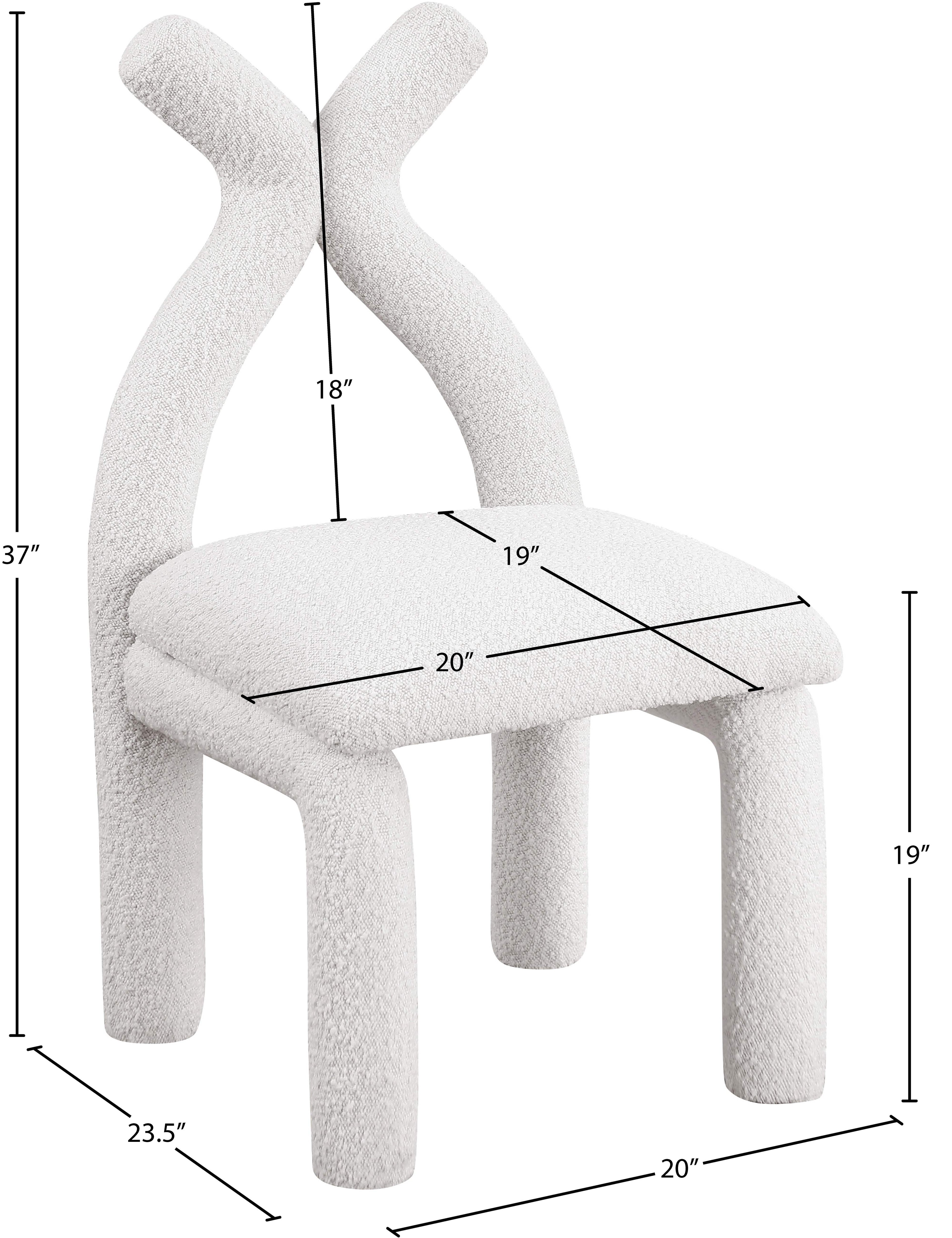 Xena Boucle Fabric Upholstered Accent Chair / Dining Chair