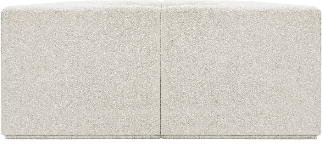 Ollie Boucle Fabric Two-Seater Sofa with Armrest