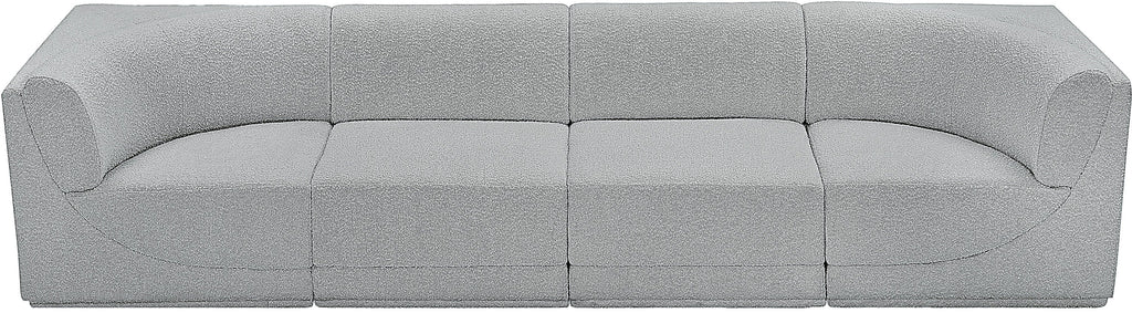 Ollie Boucle Fabric Sofa with Armrest