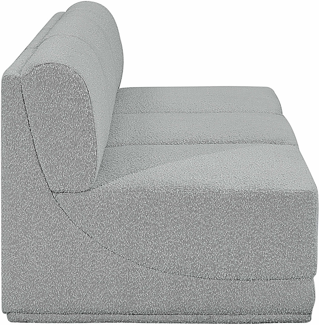 Ollie Boucle Fabric Three-Seater Armless Sofa