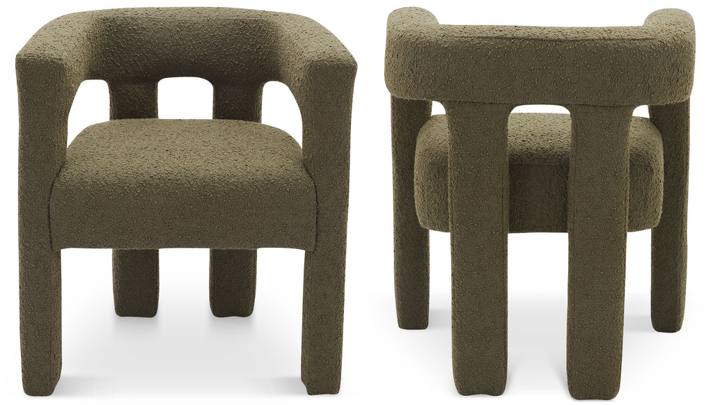 Athena Boucle Fabric Upholstered Accent | Dining Chair