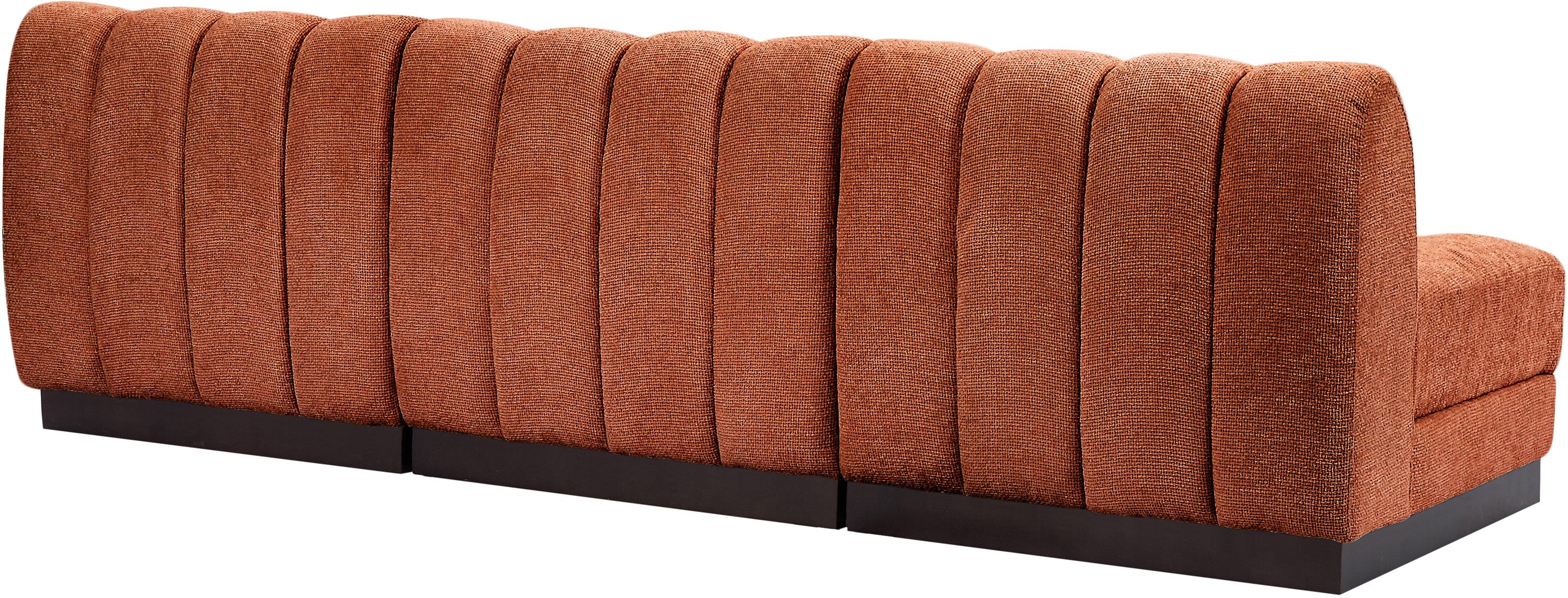 Quinn Chenille Fabric Three-Seater Armless Sofa