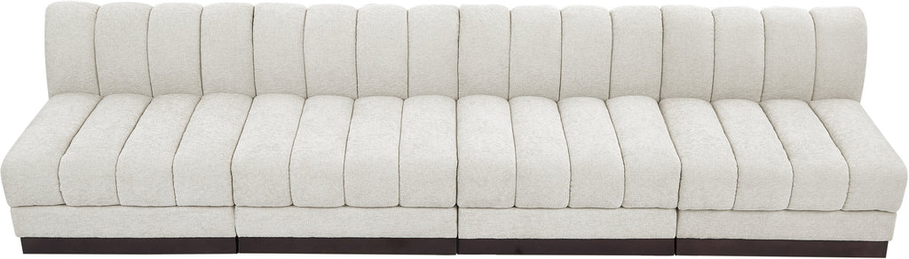 Quinn Chenille Fabric Armless Sofa