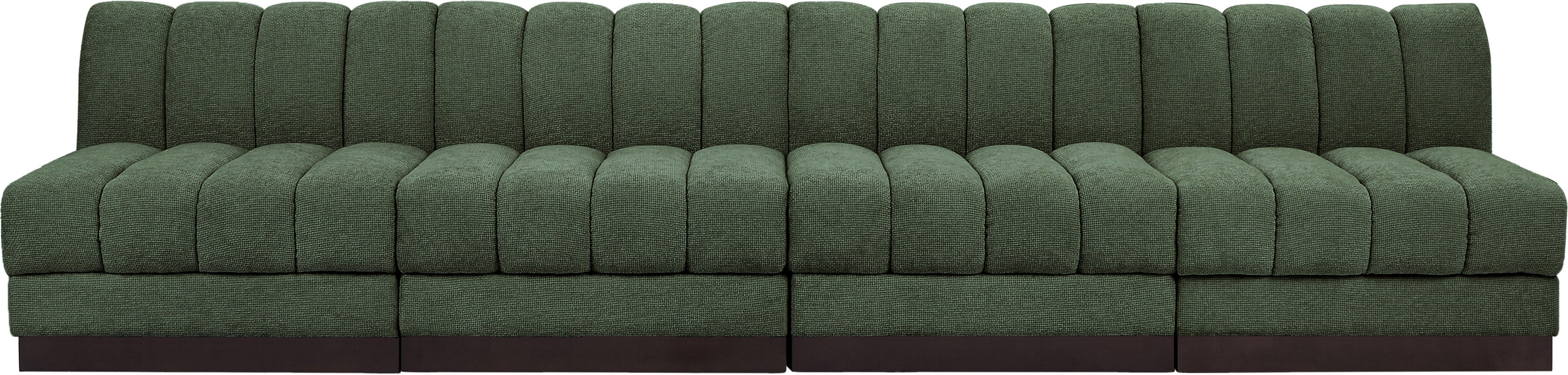 Quinn Chenille Fabric Armless Sofa