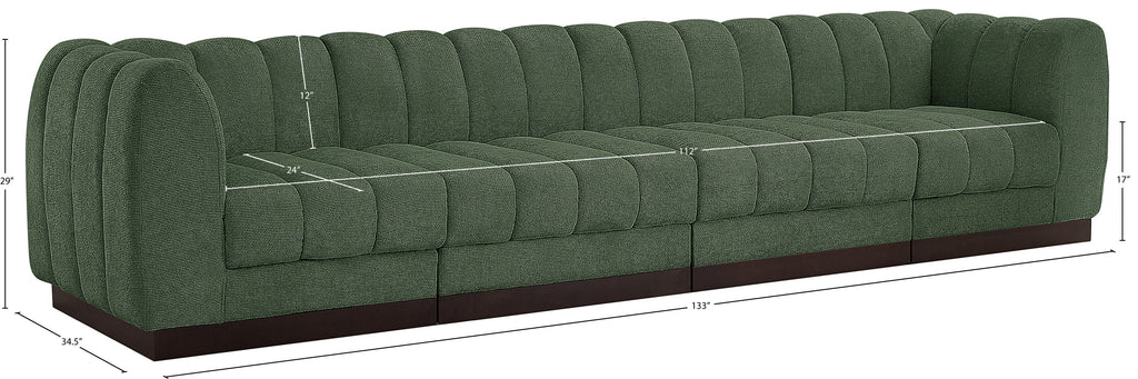 Quinn Chenille Fabric Sofa with Armrest