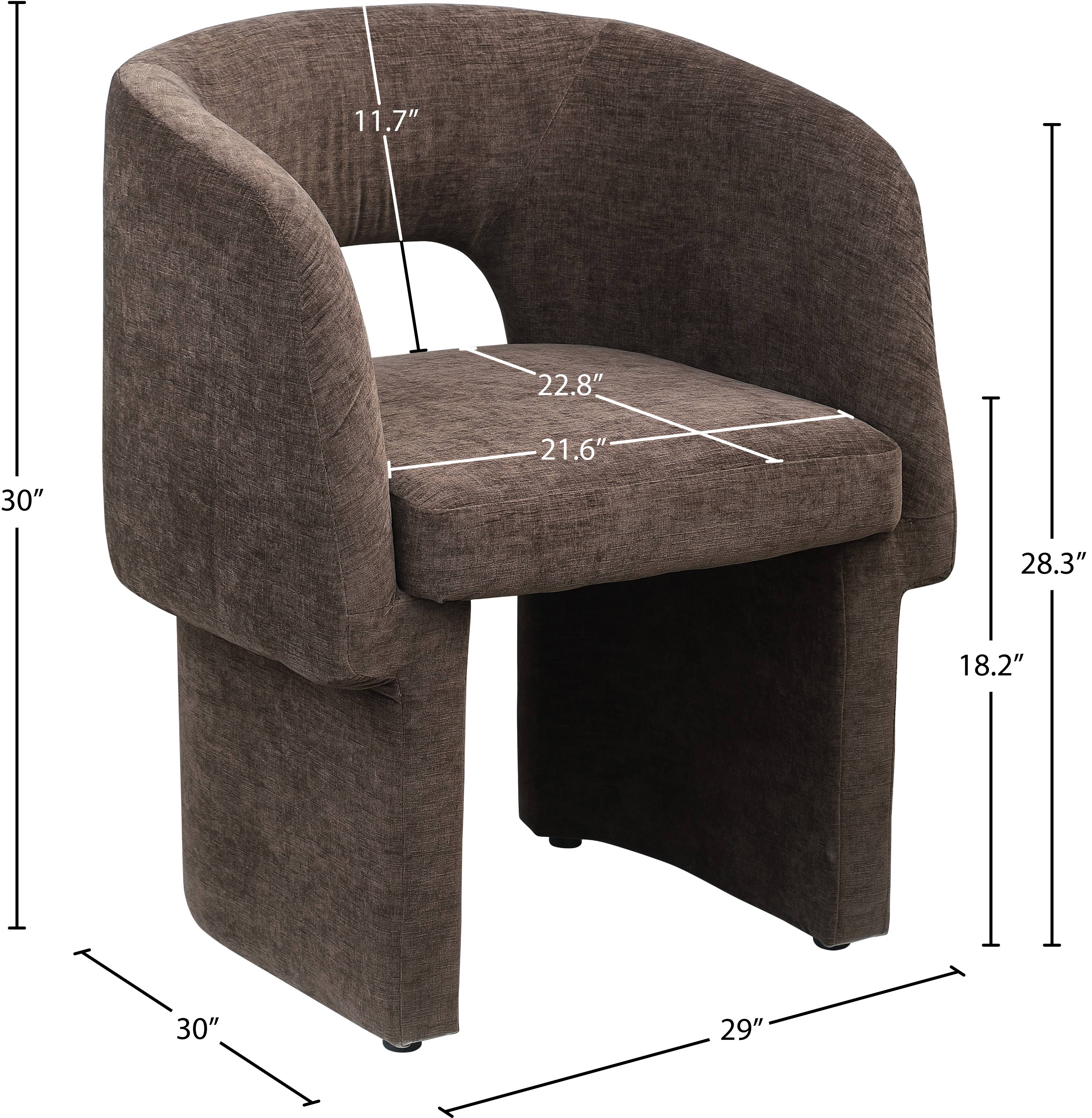 Emmet Chenille Fabric Upholstered Dining Chair / Accent Chair