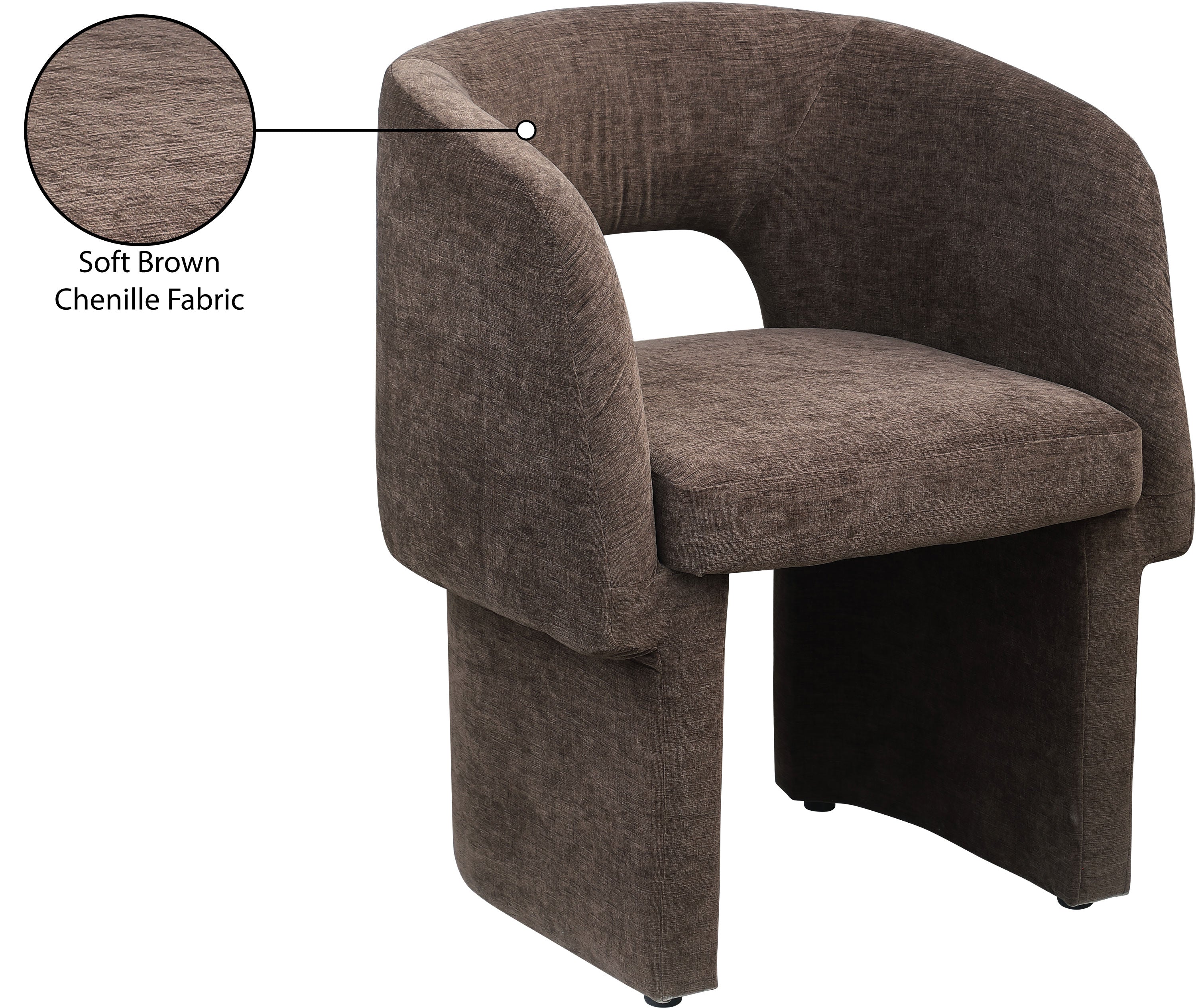 Emmet Chenille Fabric Upholstered Dining Chair / Accent Chair