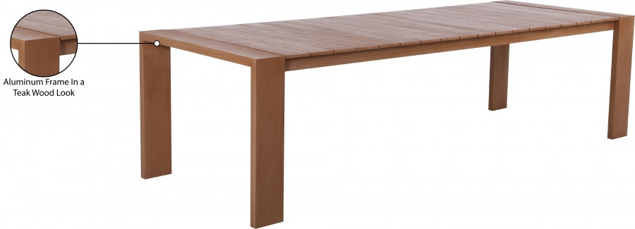Maui 108" Aluminum Outdoor Patio Dining Table