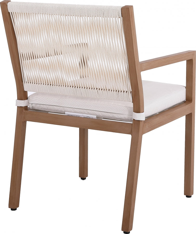 Maui Water Resistant Fabric Upholstered Outdoor Patio Dining Arm Chair