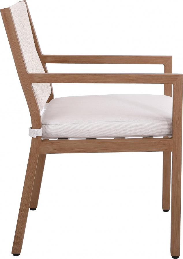 Maui Water Resistant Fabric Upholstered Outdoor Patio Dining Arm Chair