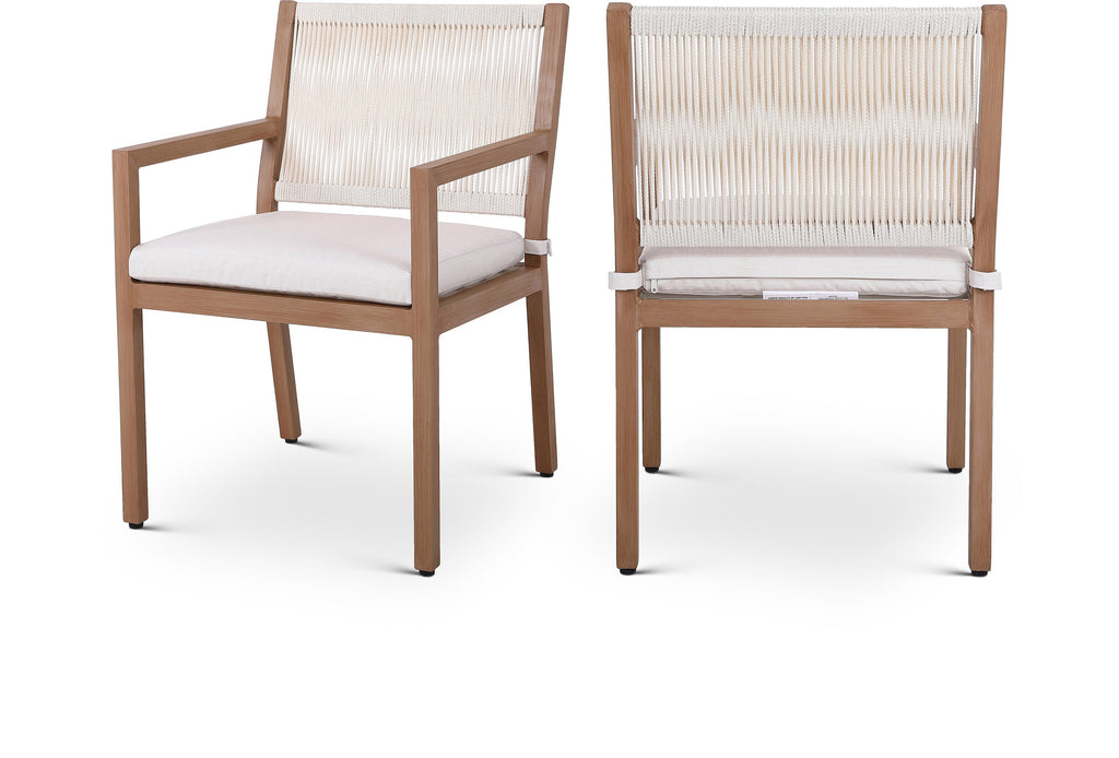 Maui Water Resistant Fabric Upholstered Outdoor Patio Dining Arm Chair