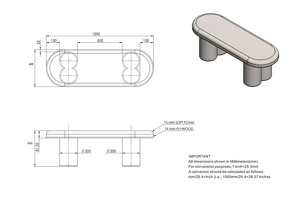 Azoro Boucle Bench