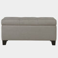 Harper Rectangular Storage Ottoman Bench in Light Grey