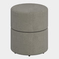 Novar Round Swivel Ottoman in Warm Grey Boucle
