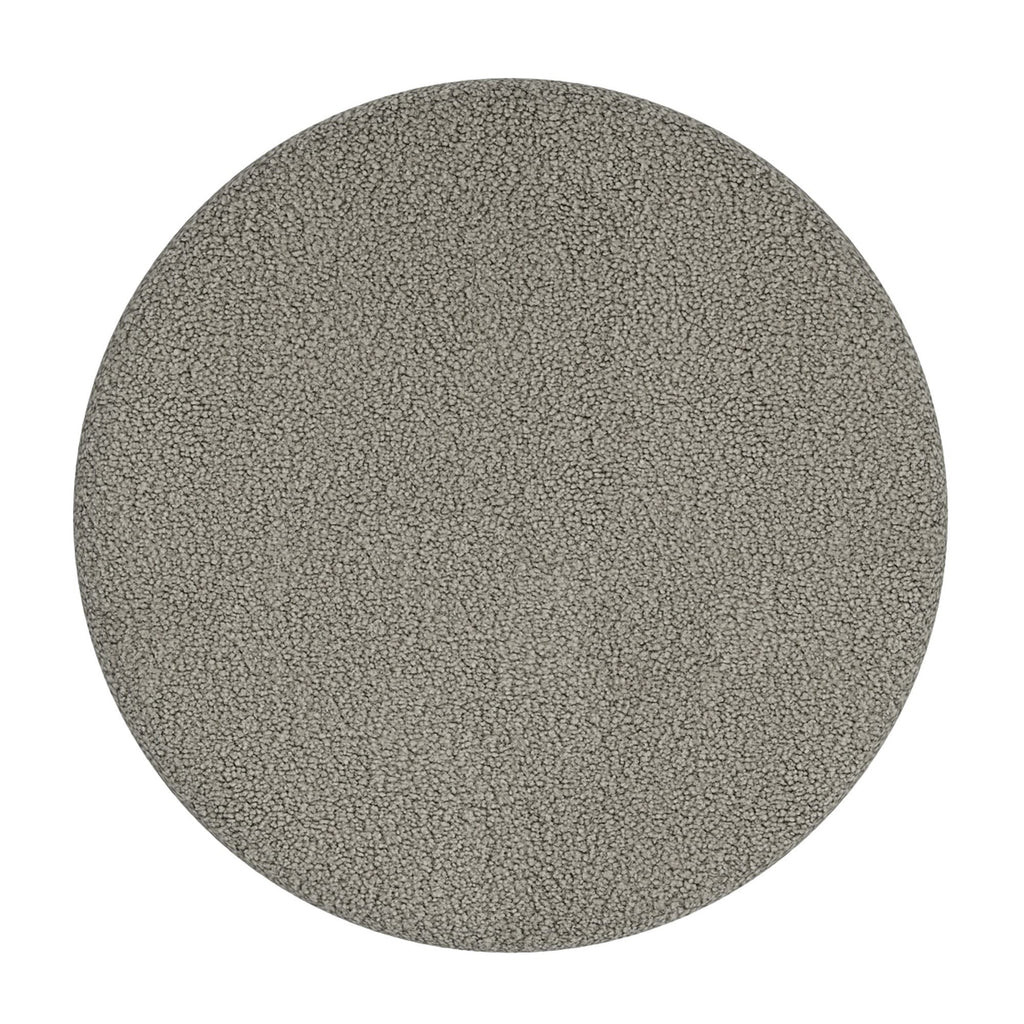 Novar Round Swivel Ottoman in Warm Grey Boucle