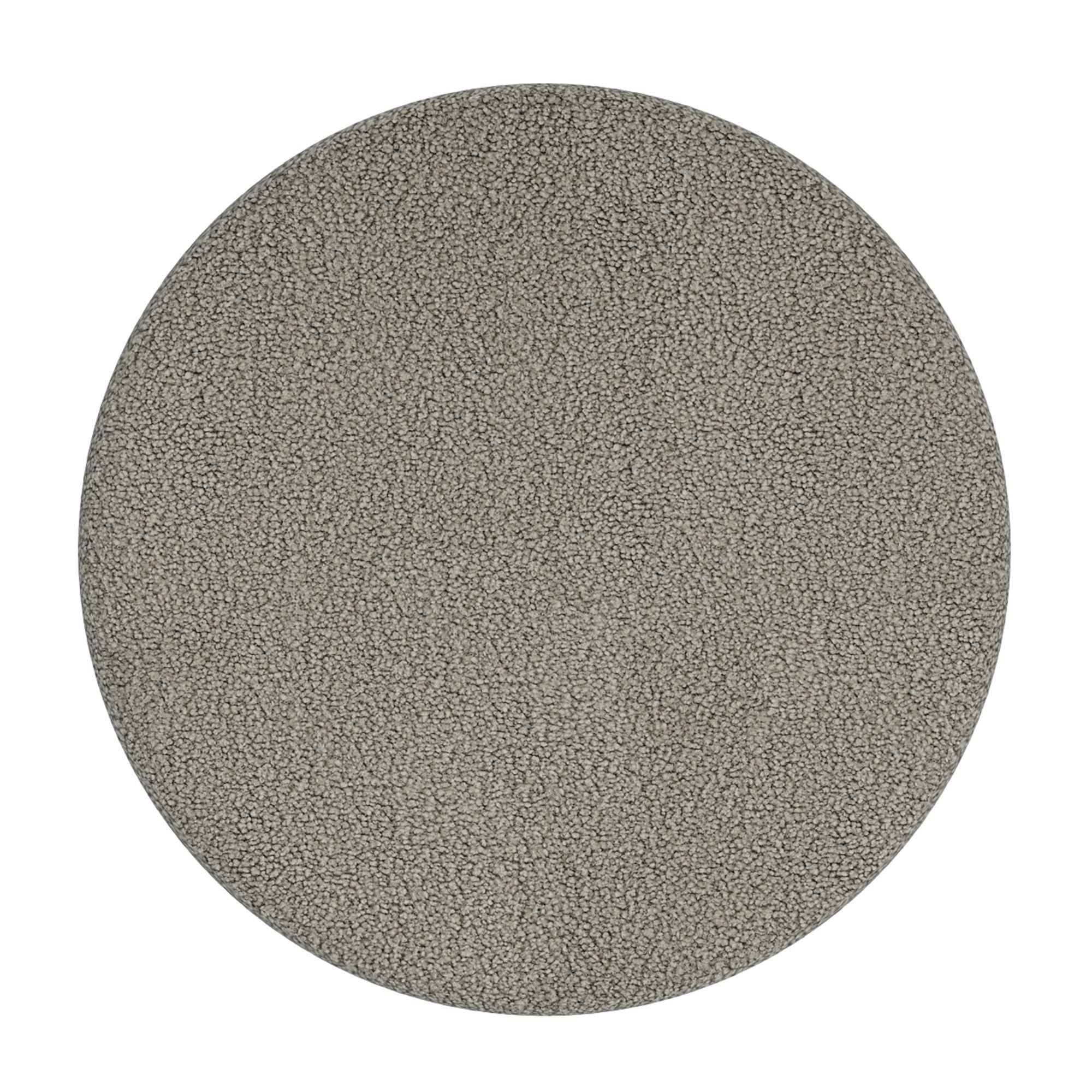 Novar Round Swivel Ottoman in Warm Grey Boucle