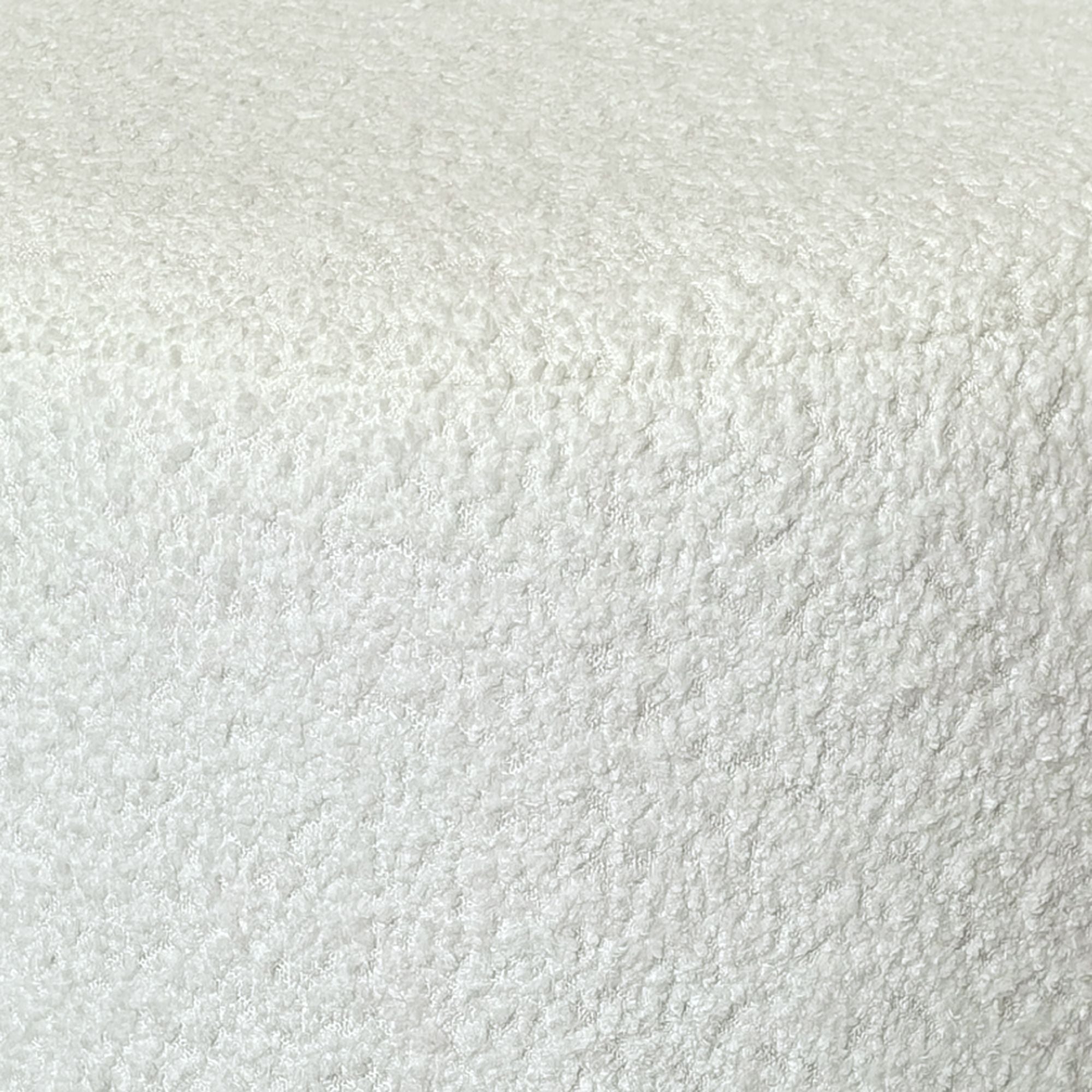 Kiraz Round Ottoman in Ivory & White