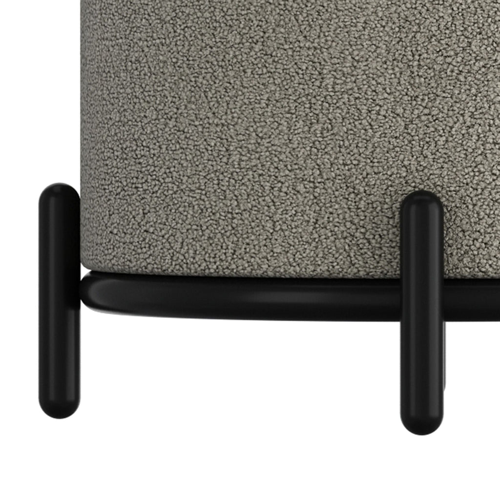 Castor Storage Ottoman in Warm Grey Boucle