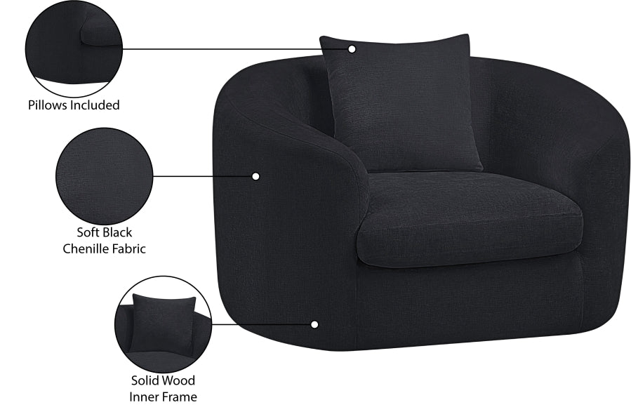 Penelope Chenille Fabric Upholstered Accent Chair