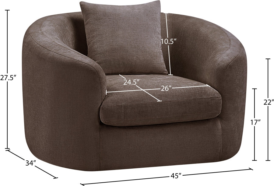 Penelope Chenille Fabric Upholstered Accent Chair
