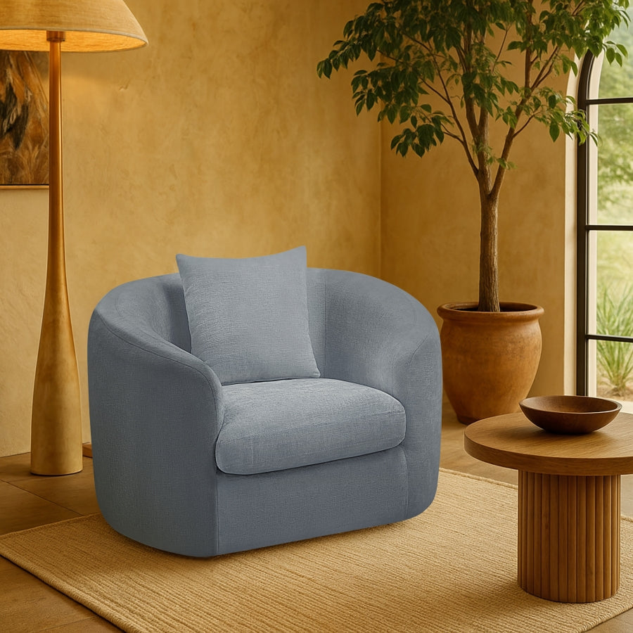 Penelope Chenille Fabric Upholstered Accent Chair