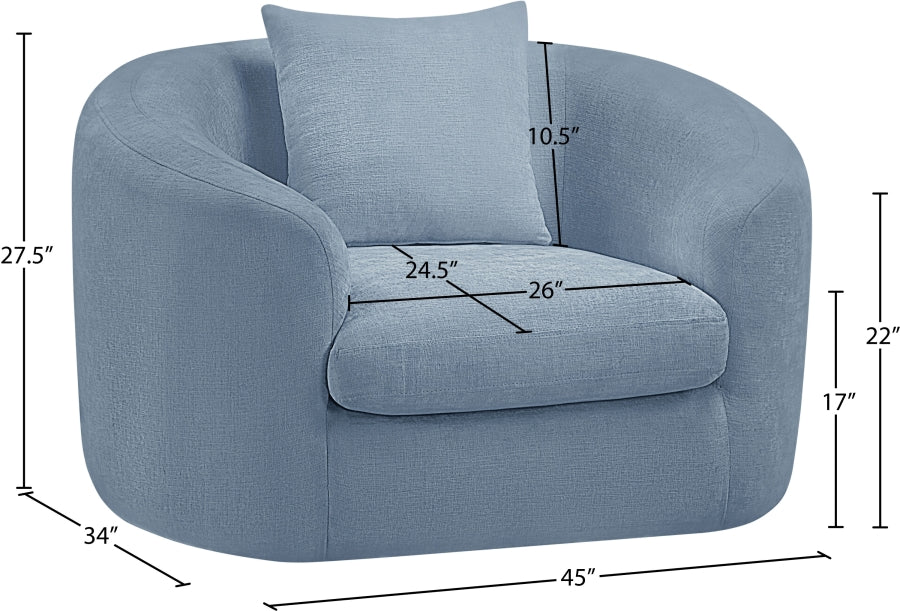 Penelope Chenille Fabric Upholstered Accent Chair